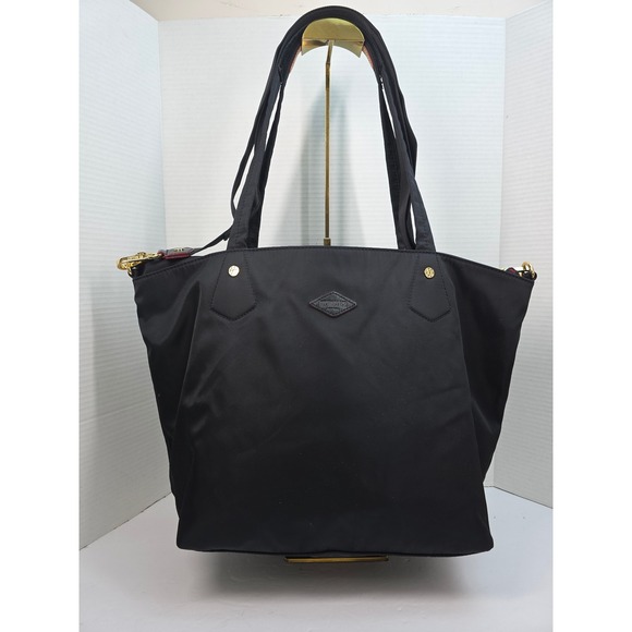 MZ Wallace Handbags - MZ Wallace Chelsea Tote Black Bedford Nylon Leather Trim‎ Shoulder Bag Gold HW